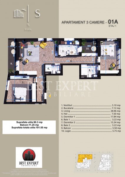 Titan, Pallady, 3 camere, zona linistita, acces rapid STB 5 min.